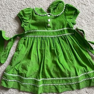 Bella Bliss thin green corduroy dress.